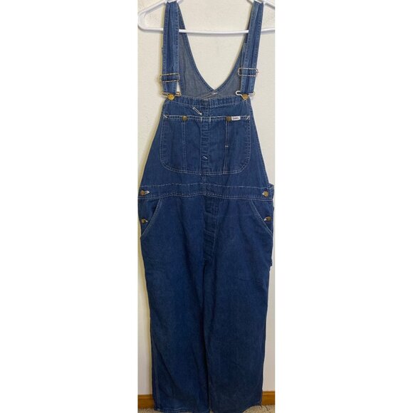Lee | Jeans | Vintage Lee Blue Denim Jeans Button Fly Bib